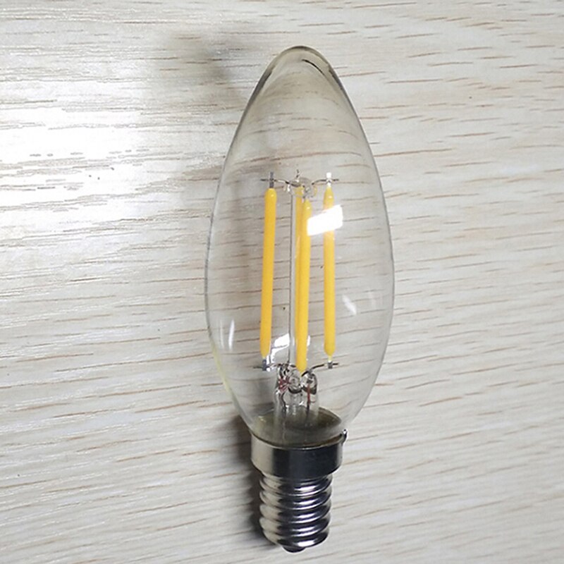 LED Filament Candle Light Bulb E14 220V 2W 4W Edison Bulb Retro Antique Vintage Style Cold White Warm White Lamp