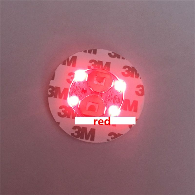 Led Coaster Licht Up Onderzetters Led Fles Lichten Fles Glorifier Led Sticker Flash Light Up Cup Coaster: Rood