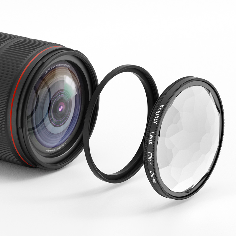 Knightx kalejdoskop prisme 49mm 52mm 55mm 58mm 67mm filter kamera fotografering tilbehør uv cpl linse