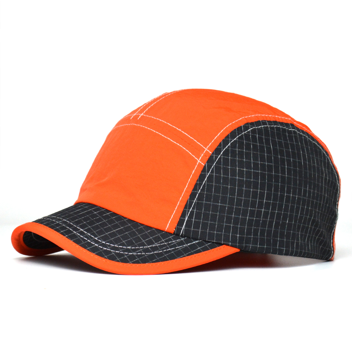 Una gorra de ala corta para hombre, estilo de verano, gorra de béisbol transpirable y de secado rápido, gorra de pico de pato ligera y suave para mujer: Rojo