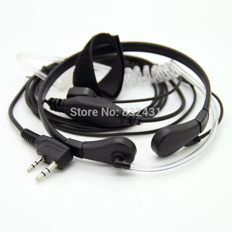 Anti-Noise Handsfree Finger PTT Throat Control Acoustic Tube Earphone for Baofeng Kenwood UV5R Walkie Talkie Accessories