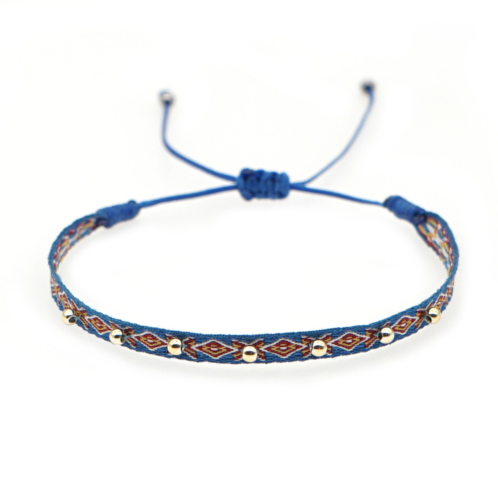 KKBEAD Colombia pulsera joyería tela cinta Pulseras de tela para mujer Pulseras tejidas hechas a mano