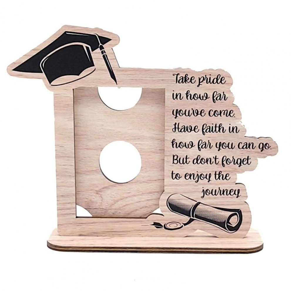 1 Set Picture Frame DIY Wooden Graduation Picture Display Frame Vintage Rustic Graduation Photo Frame For Desktop Decoration: Red