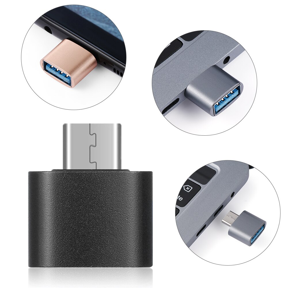 18*18*9Mm Type C Otg Adapter Metalen USB-C 3.1 Type C Naar Usb 3.0 Otg Converter adapter Voor Android Smartphones