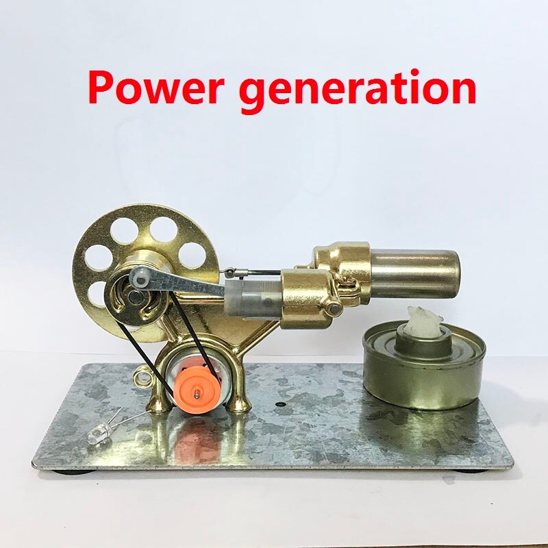 Luft stirling motor eksperiment model power generator motor pædagogisk fysik damp power mini motor legetøj: Elproduktion