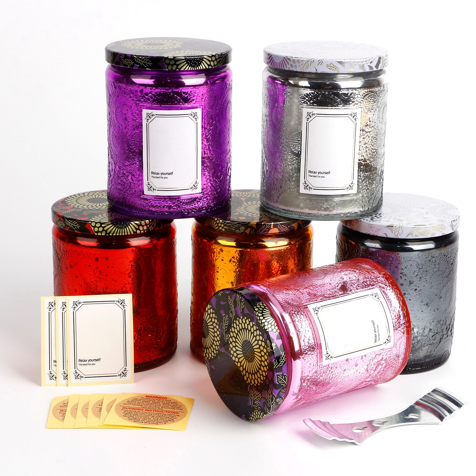 DIY Kerze Tasse Glas Soja Wachs Flaschen Topf Leere Aromatherapie Kerze Gläser Bunten Großen Container: Ursprünglich Titel