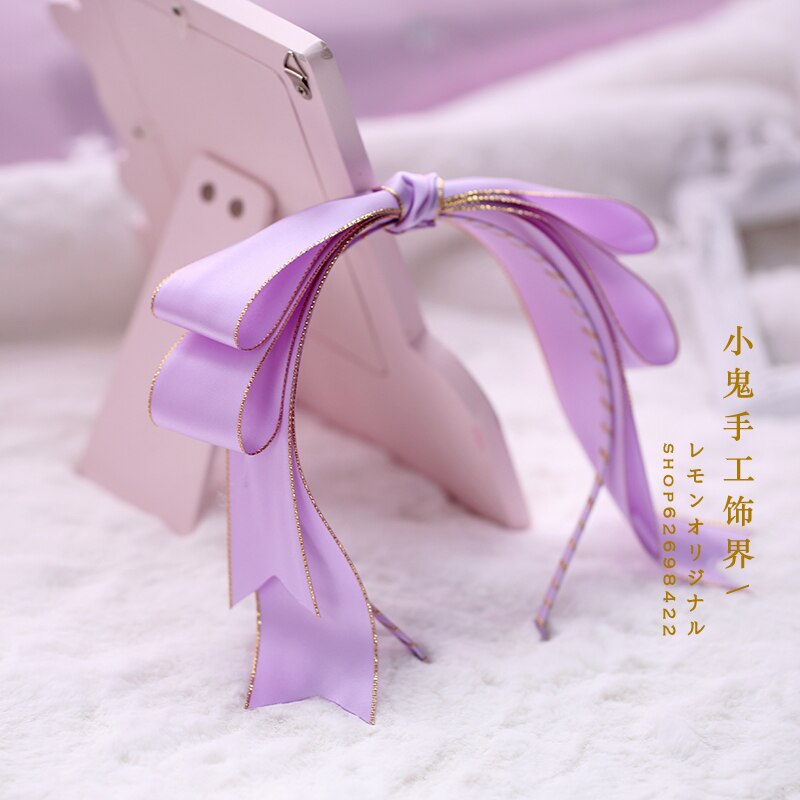 Épingle à cheveux japonaise rose violette faite à la main, nœud mignon et doux, accessoires pour cheveux, coiffure lolita, épingle à cheveux faite à la main