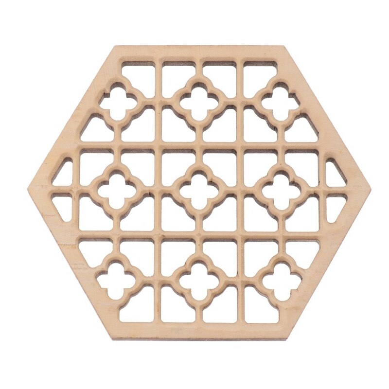 Ventana de sonido Erhu en relieve Hexagonal de madera, accesorio Erhu: Default Title