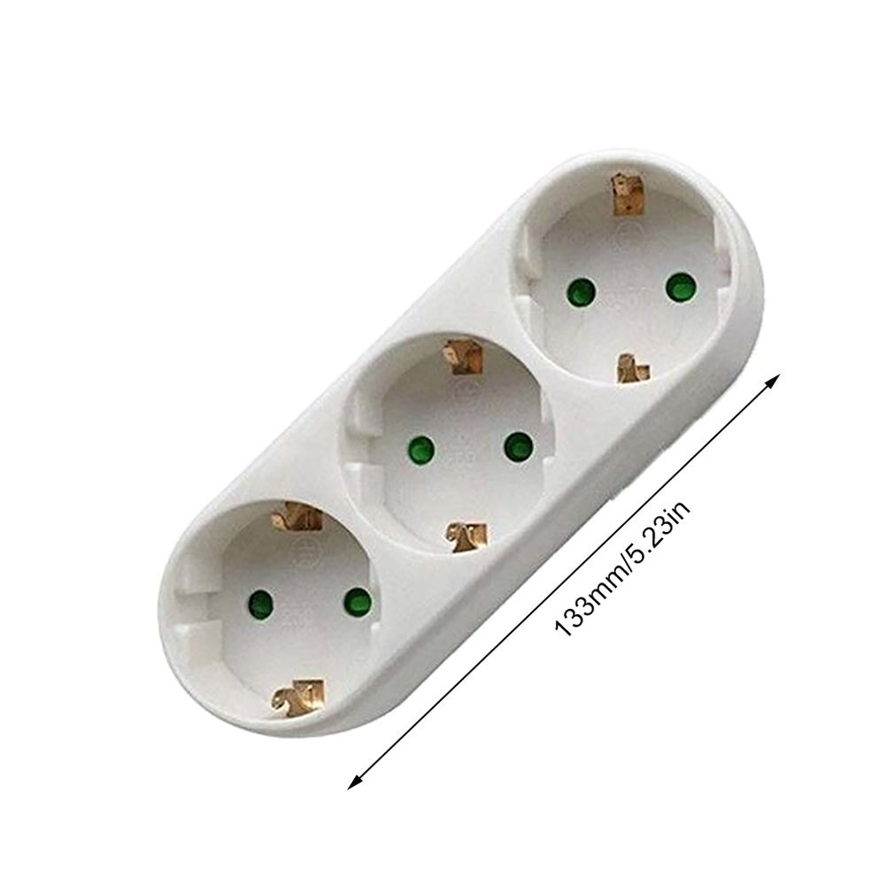 2/3 Socket Multiple Plug Power Strip Socket Distribution Adapter 16A/250V German Standard Power Supply Plug Adapter