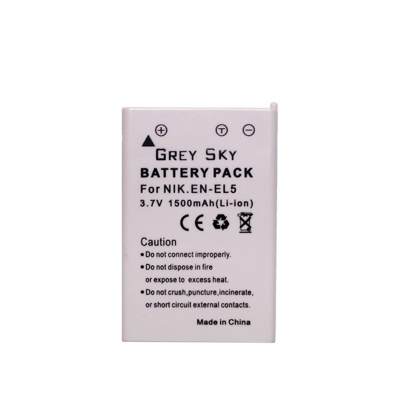 3.7v 1500 mah en -el5 en el5 enel 5 batteri + lcd usb-oplader til nikon coolpix  p530 p520 p510 p100 p500 p5100 p5000 p6000