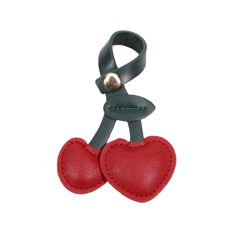 Bag Ornament Cute Peach Heart Cherry Fruit Cherry Car Key Chains Red Pink Love Versatile Bag Pendant Key Chains For Women: Blue