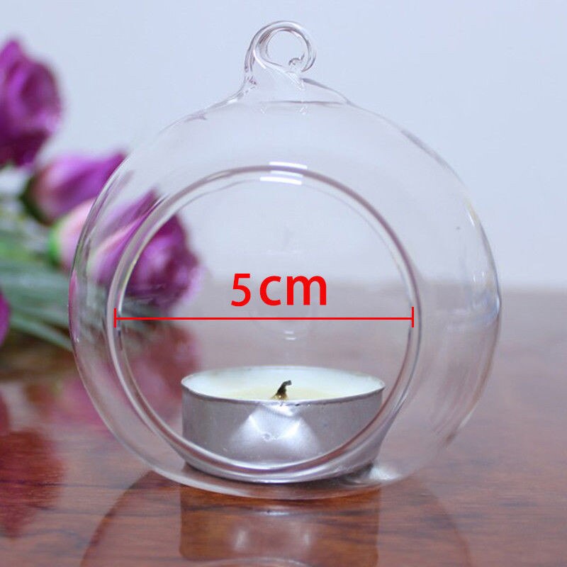 Bougie suspendue ronde en verre en forme de Globe, Style Succulent, décoration de maison, chandelier de mariage, décor de Bar