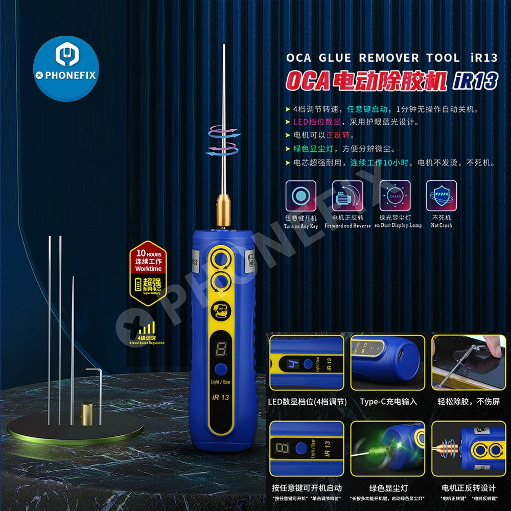 MECHANIKER IR13 Profi 6 in 1 OCA Gel Entferner praktisch Bildschirm harte Gel Entferner Cutter trockenen Gel polarisierte Gel entfernen wiederaufladbare