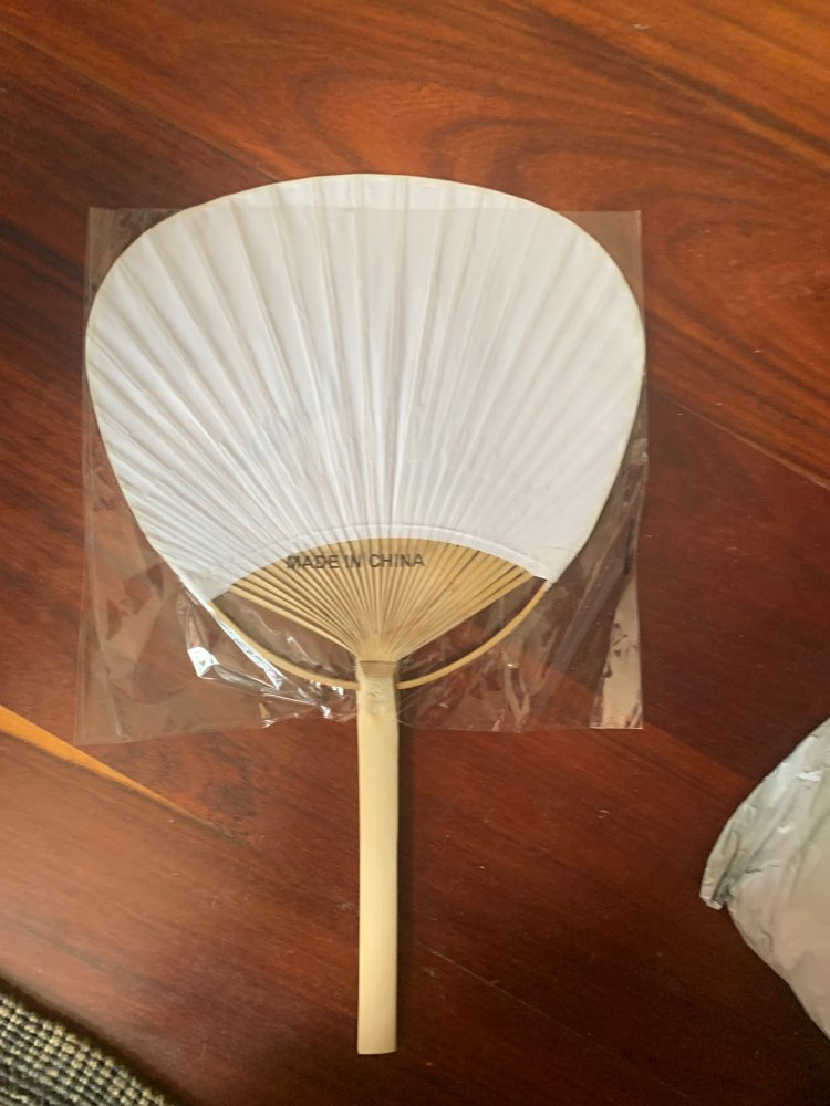 Eventail à palette blanche pour décoration de mariage | 30 pièces/lot