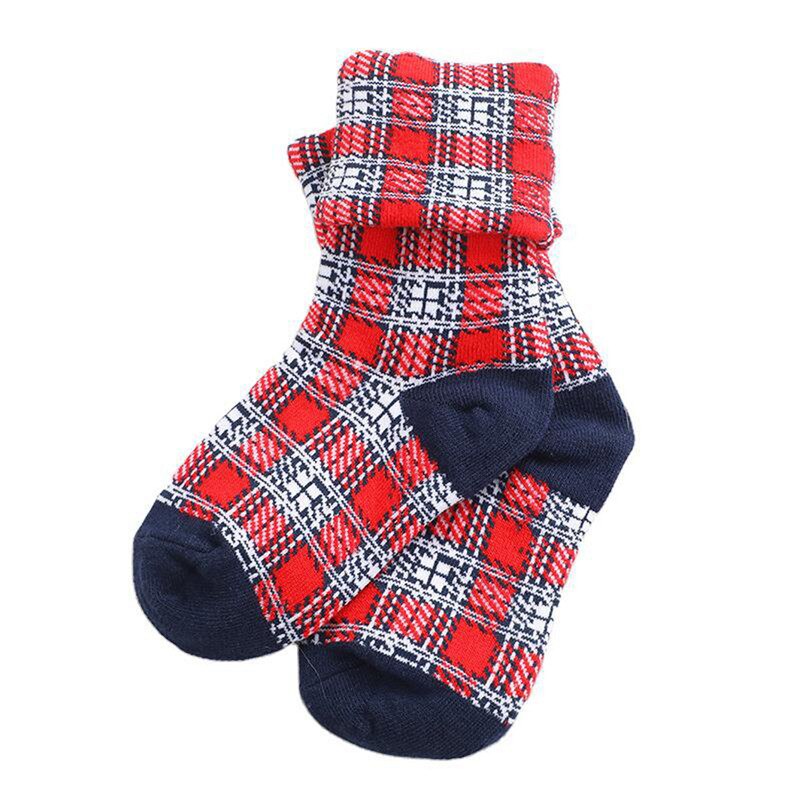 Family Matching Parent-Child Christmas Socks Cotton Winter Autumn Baby Girls Boys Kids Xmas Socks Chaussette: Red / 3-5T