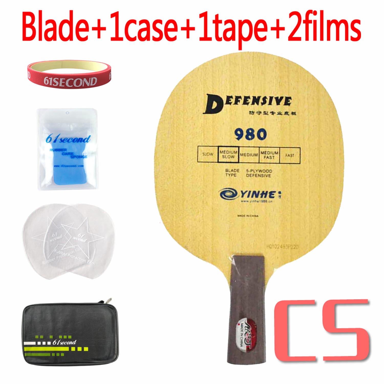 Yinhe 980 Tenis de Mesa defensivo (Ping Pong) Blade: CS with FM case