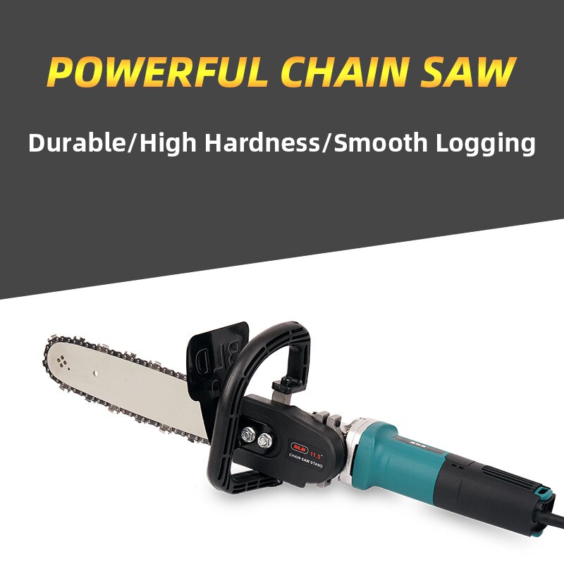 Pièces de support de tronçonneuse changées meuleuse d'angle en scie à chaîne 11.5 pouces 29cm coupe de bois scie électrique transfert Remaker outil électrique