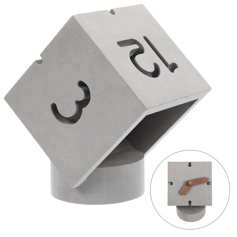 Premium Wood Clock Desk Clock Modern Cube Display Clock Desktop Clock Decor