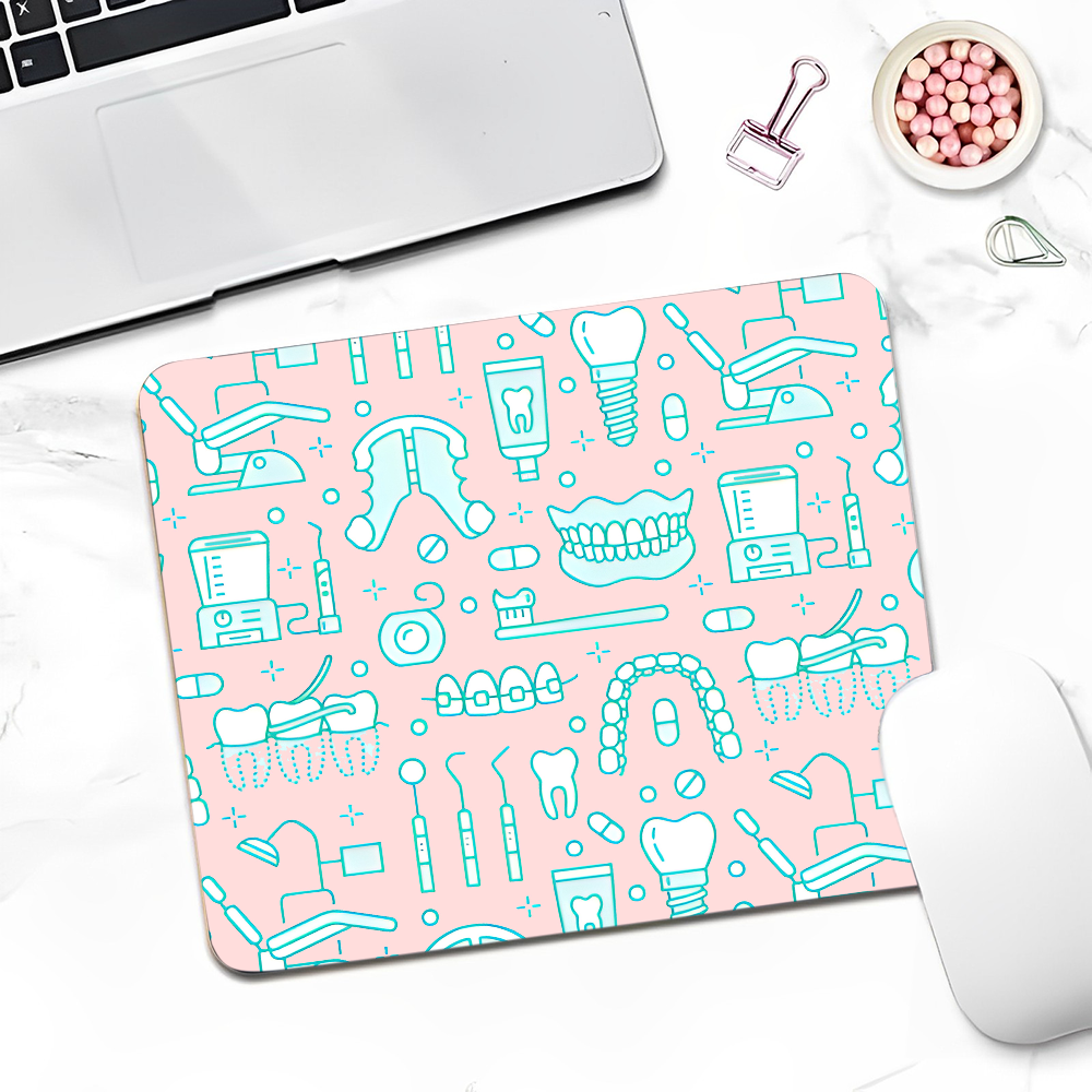 The Dentist Tooth DIY Desktop Desk Mat Kawaii Gaming Accessories Students Writing Pad Writing Desk Mats: 45x70cm / Light Grey