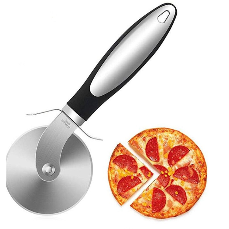Rvs Pizza Cut Cake Gebak Pannenkoek Pie Ronde Voedsel Slicer Wiel Slicer Blade Voor Dunne En Scherpe Pizza 30O7