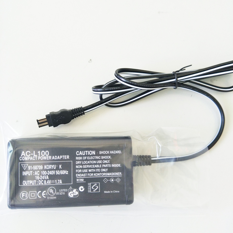 Ac -l100 lader til sony ac -l100 ac-l15 ac-l10 ac-l15a ac -l10a dsc -s30 f707 f717 f828 dcr-trv dcr-dvd 100 dvd 101 dvd 200 dvd 201