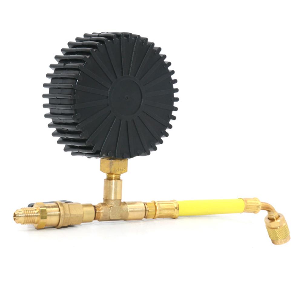 1/4 NPT Air Conditioning Pressure Gauge Refrigeration Pressure Mater Nitrogen Pressure Maintaining Tester Tool -1 to 60Bar