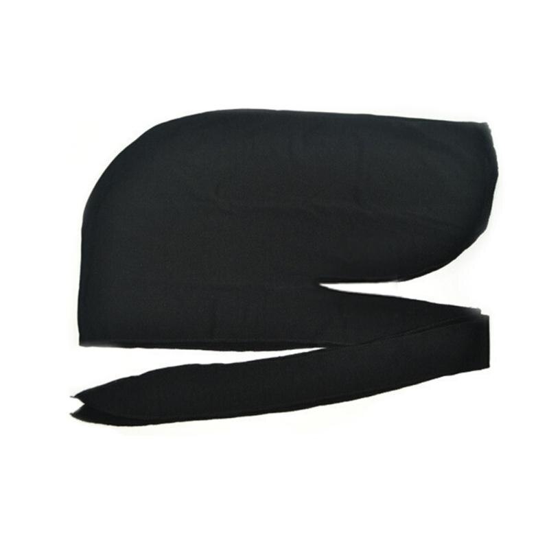 Du-rag-bufanda para la cabeza con banda de Rap para mujer, gorro con lazo a la , gorras para exteriores, pañuelos para niños, deportes, negro/blanco, M5Q1: White