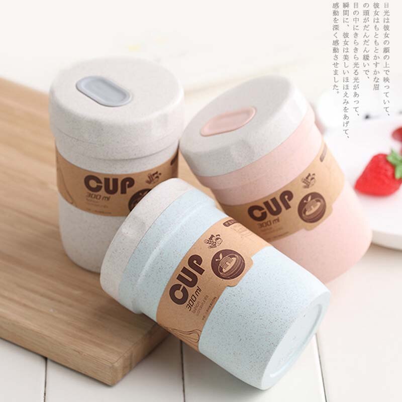Baby kinderontbijtgranen mee te nemen tarwe snackbeker met deksel lekvrij bewaar melk pap ontbijtbeker cornflakes voedselcontainer 300ml