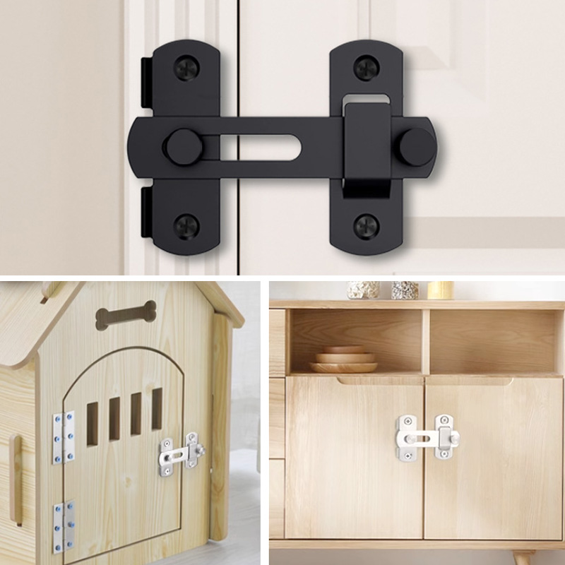 Loquet de sécurité pour porte coulissante en acier inoxydable, 1 pièce, loquet à rabat, porte de grange coulissante pour placards, fenêtre de placard, quincaillerie