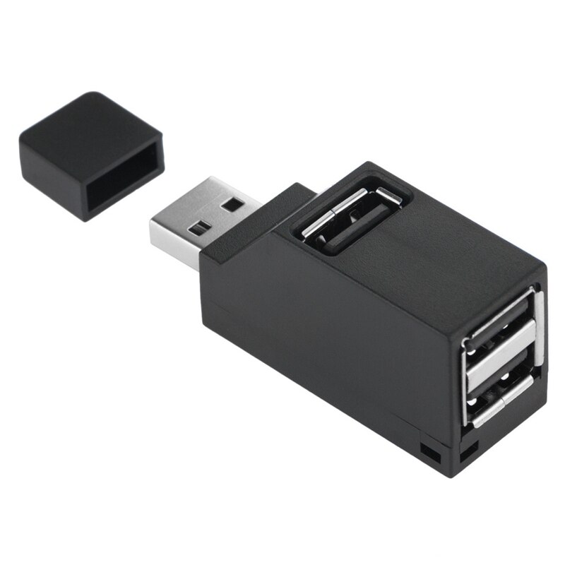 2 st 3- port usb hub mini usb 3.0 höghastighets hub distribuerarbox för pc bärbar dator u disk mobiltelefon kortläsare