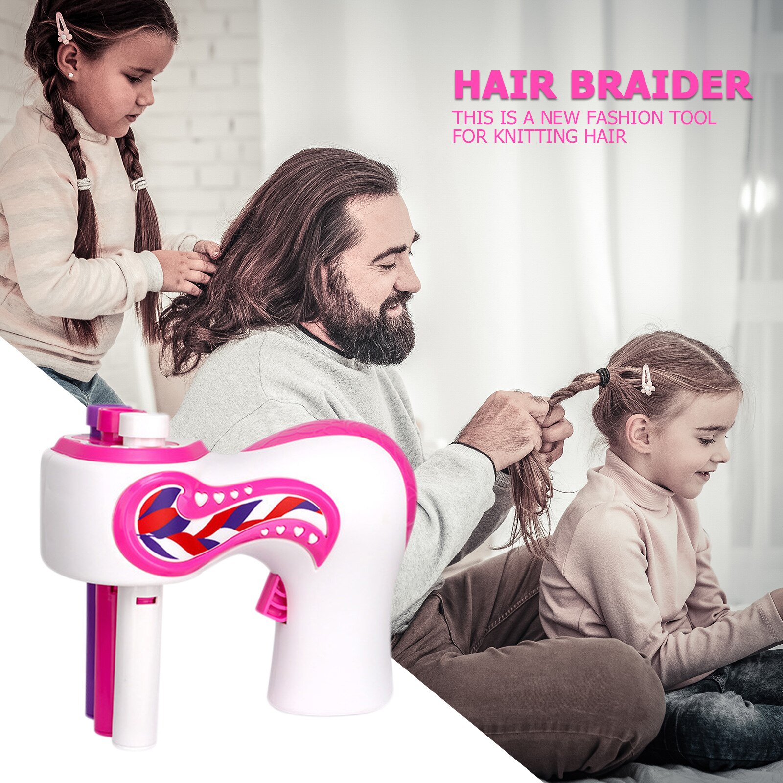 1set Women Girls DIY Hairstyle Twist Braiding Electric Tool Automatic Hair Braider Hair Bun Maker Braid DIY Tool
