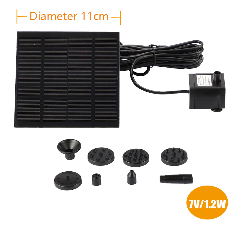 Fontanna solarna z pompą, pływająca fontanna z liliami wodnymi, do kąpieli ptaków w ogrodzie, na patio, do basenu zewnętrznego, do kąpieli kolibrów i dekoracji stawu rybnego: Zielony kamuflaż