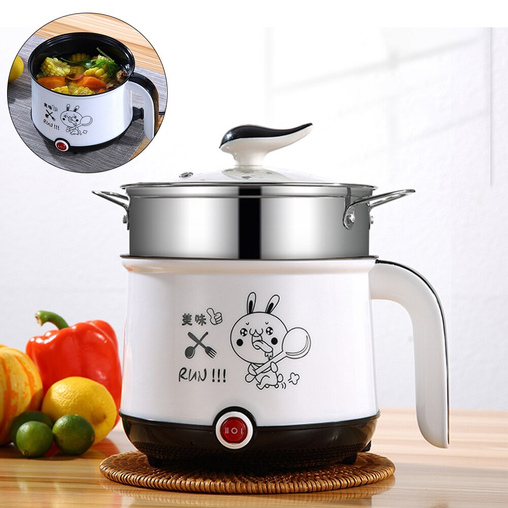 Mini Multifunction Electric Cooking Machine Single/Double Layer Available Pot Multi Electric Rice Cooker Non-stick pan