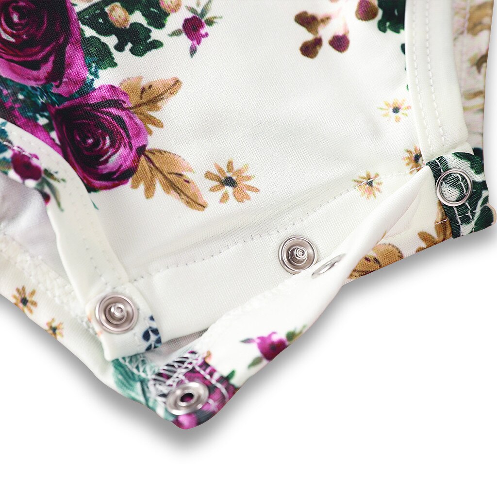 Newborn Accessories Infant Baby Boy Girls Clothes Long Sleeve Print Romper Bodysuit+headband Outfits Romper Baby Clothes