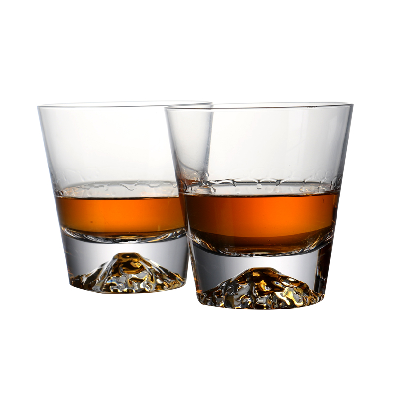 Set  of 2 250ml tunga bas whiskyglas set blyfritt kristall miljövänligt whiskyglas med för barfest 8.5oz