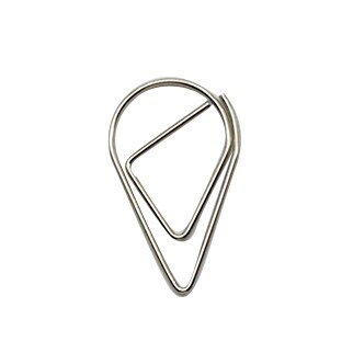 6 colors Mini Raindrop shape Metal Simple Bookmarks Photo Folder Beautiful Bookmarks Paper clip 600pcs/set: Sliver