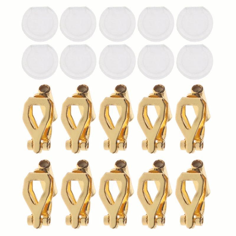 20Pcs Diy Oorbel Converter Met Comfort Oorbel Pads Turn Elke Doorstoken Oorbellen In Clip-On Geen Doorboord sieraden Bevindingen: GD