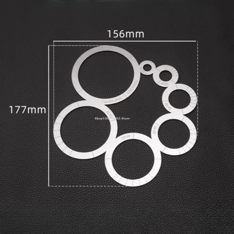 Stainless Steel Round Corner Gauge Arc-shaped Template Handmade Leather DIY Leather Pattern Drawing Pattern Making Drawing Tool