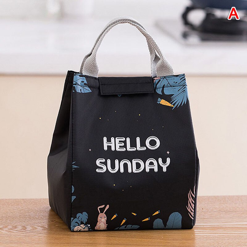 Contracted Style Insulated Lunch Bag, Durable Bento Pouch, Thermal Insulated Lunch Box Tote Cooler Bag Lunch Container Bag: A