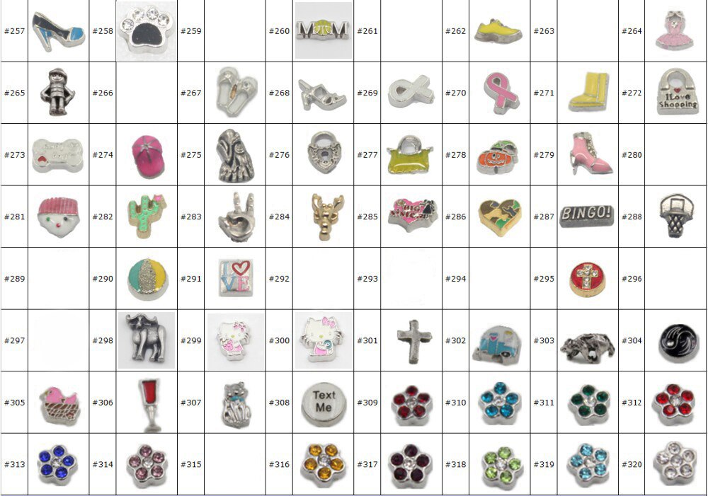 Floating Charms Floating Locket Charms Memory Locket Charms (over 500 styles per your request)