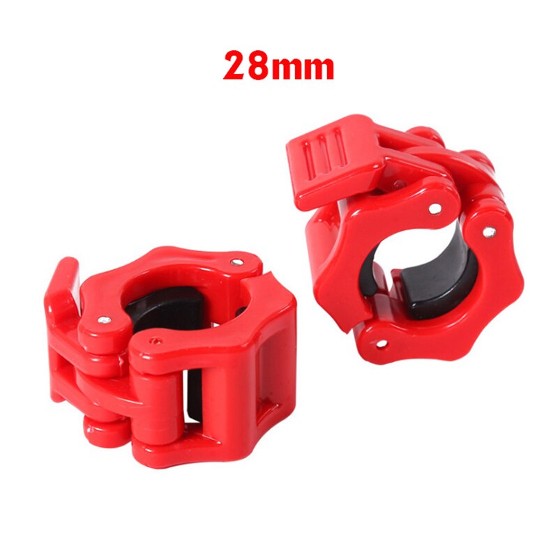 1 Pair 25/28/30MM Spinlock Collars Barbell Dumbbell Clips Clamps Weight Bar Locks for Gym Wrokout Fitness Training WOD Crossfit: Red 28mm 2 Pcs