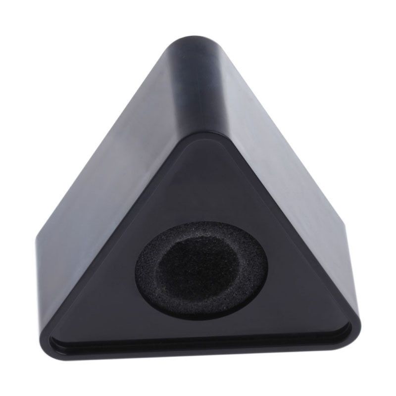 Black White Hole Triangular Mic Microphone TV Interview Logo Flag Station DIY Speech Desktop Simple Mic Holder: black