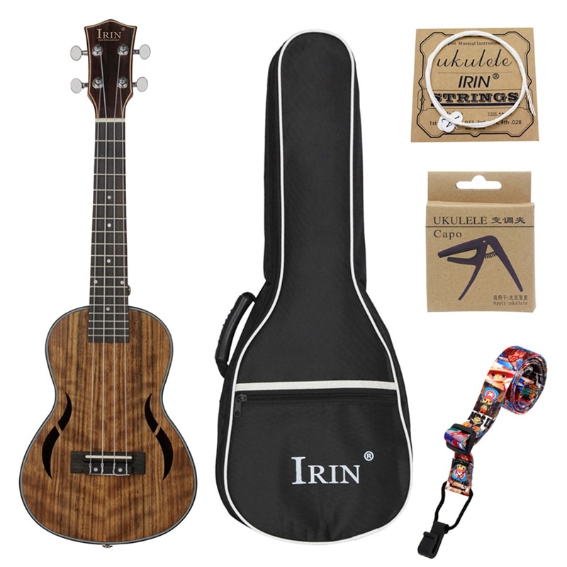 ¡Novedad! Kit de Ukelele Tenor Irin de 26 pulgadas de madera de nogal, 18 traste, bolsa de Ukelele para guitarra acústica, Correa Capo, cuello de caoba Hawaii, 4 cuerdas