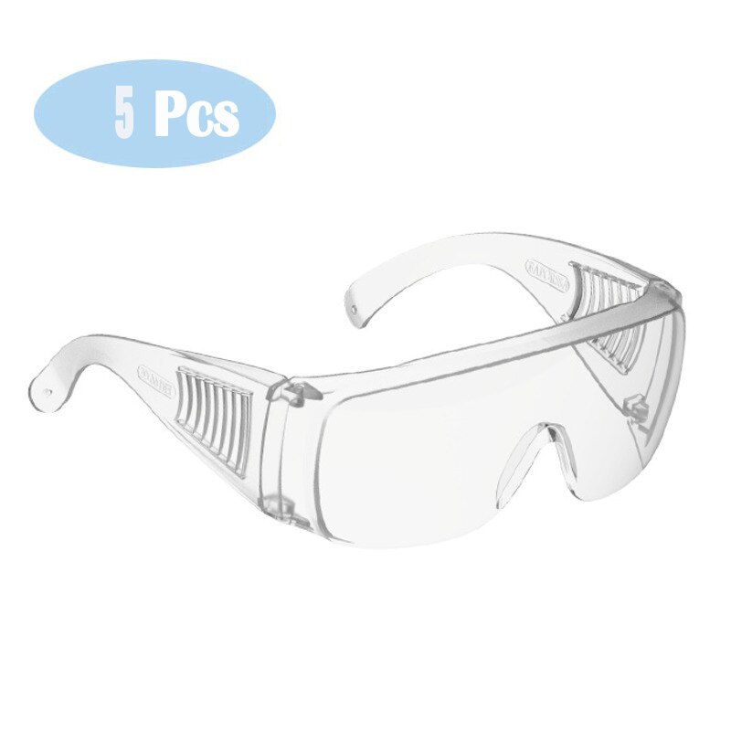 Anti-Virus Schutzbrille Schutzbrille Anti-Virus Brille Chemische Spritzen nachweisen Anti-Beschlagen Auswirkungen Beständig Brille: 5 Stücke Auge Masken
