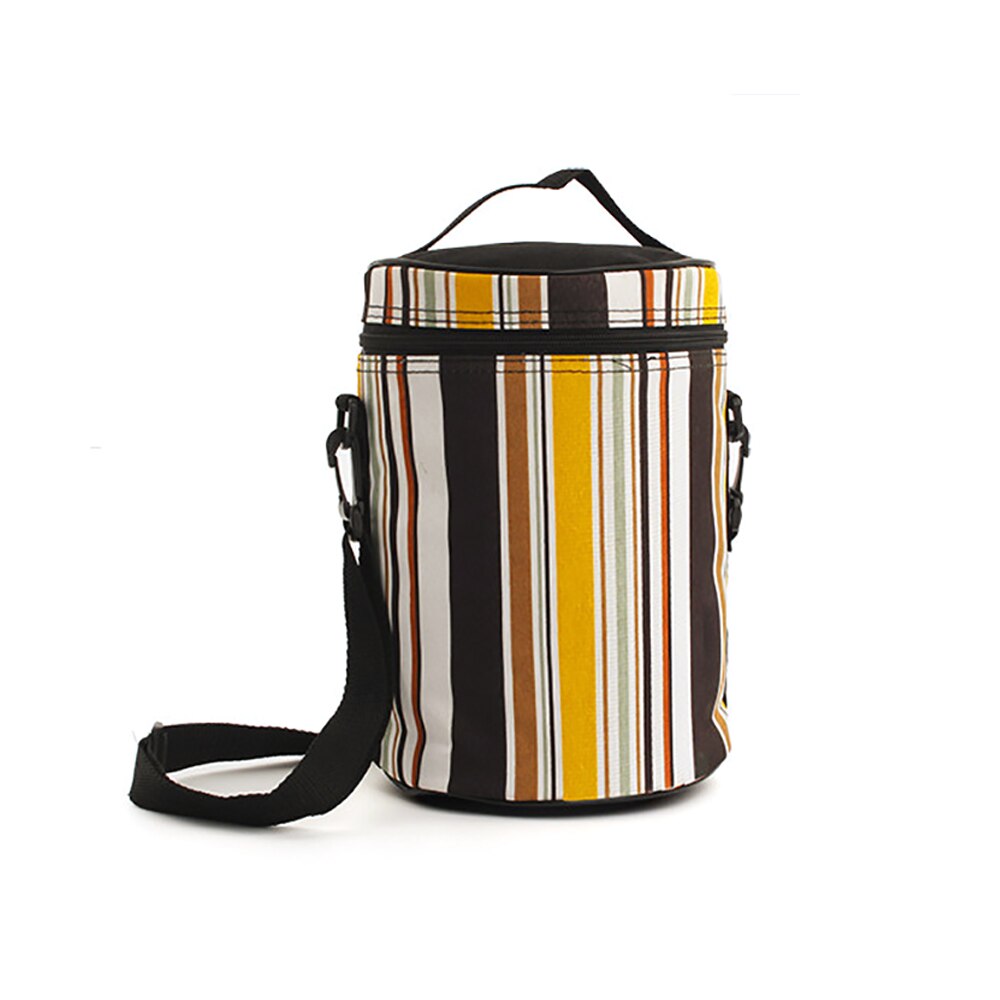 Round Picnic Cooler Bag Insulated Lunch Bag for Men and Women Adjustable Shoulder Strap, Insulated Lunch Bag for School/Picnic