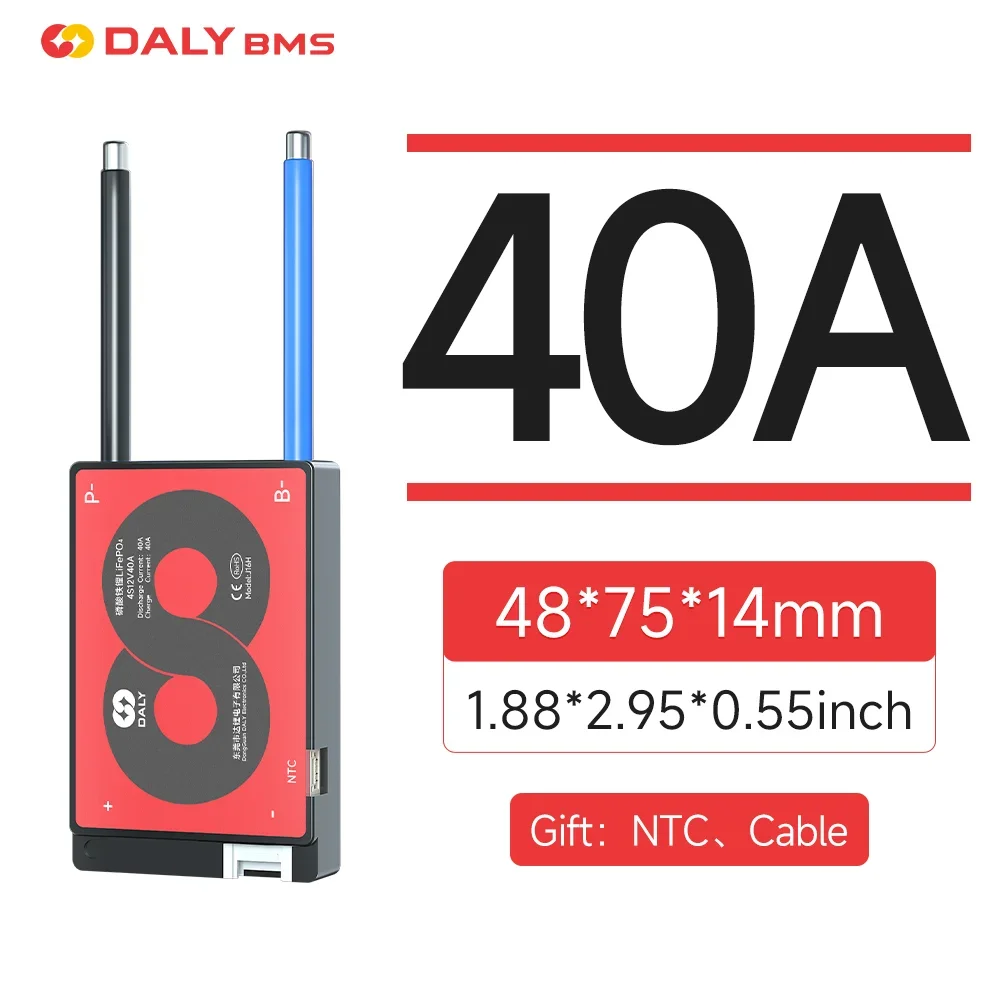 12S BMS Lithium-Ionen-Akku 48V 15A 20A 40A 60A 100A Gleichgewicht Gremium NTC-Sensoren für 12S 18650 Li-Ionen-Akku E-Fahrrad-Rolle: Blau