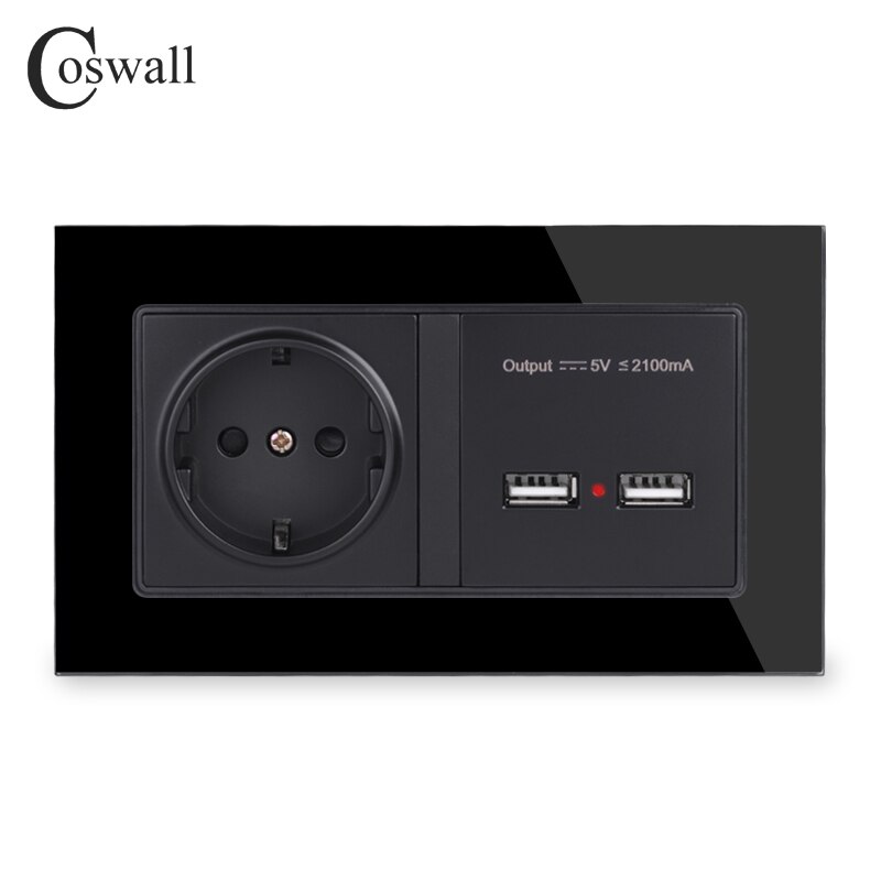 Stopcontact met USB type C zwart - 16A - Stopcontacten 16A Stopcontact met USB type C zwart - 16A - Stopcontacten 16A