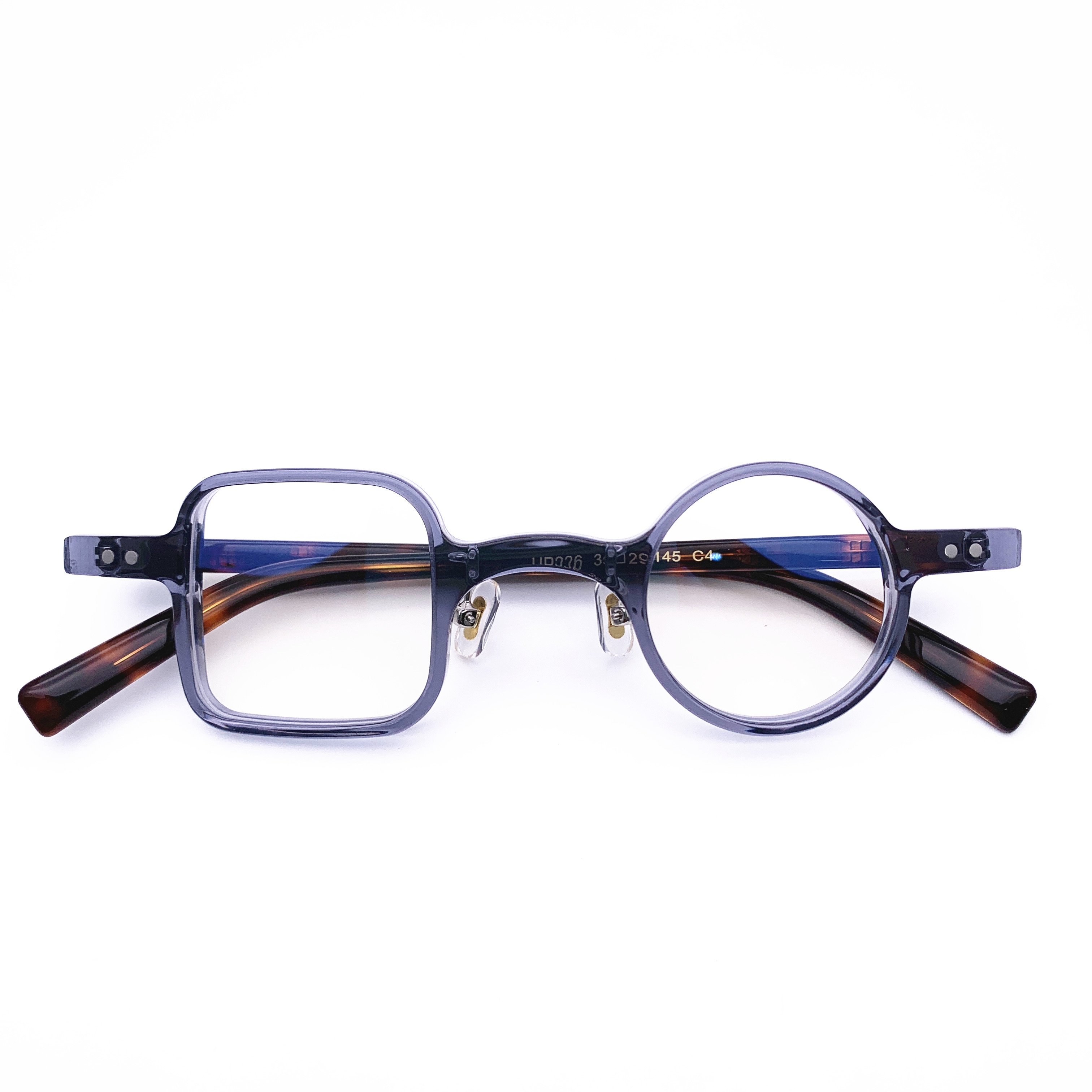 Belight Optiacl Acetate Square with round Glasses Frame Men Women Prescription Eyeglasses Retro Optical Frame Eyewear 226