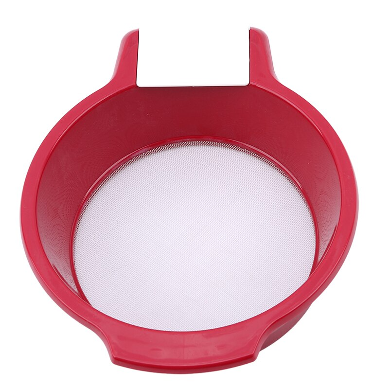1pc Ultra-fijne Roestvrijstalen Gaas Zifter Handleiding Zeven Plastic Meel Shaker met Schrapers Keuken Gadget Bakken Tools