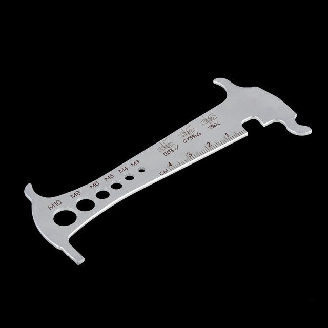 TOOPRE mountain bike / road car chain measuring ruler wear gauge measuring chain ruler caliper inspection tool: Tool No Logo